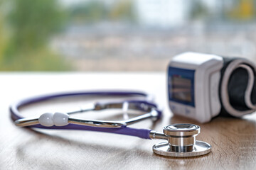 Medical stethoscope, great design for any purpose. Health care is medical. Hospital accessories....