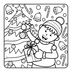 Christmas Coloring Page for Kids