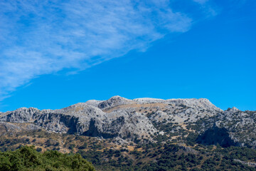 vistas de la sierra del Endrinal en el parque natural de Grazalema, Andalucía