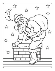 Christmas Coloring Page for Kids
