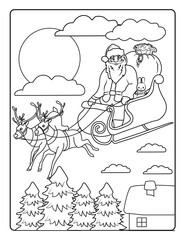 Christmas Coloring Page for Kids
