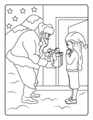 Christmas Coloring Page for Kids
