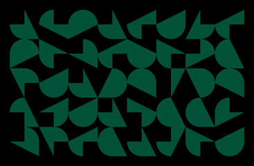 Abstract Brutalism Pattern Design With Geometric Deconstructed Shapes