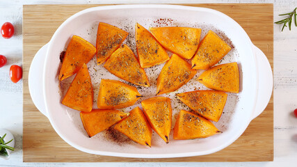 Gebackener Kürbis mit Oregano