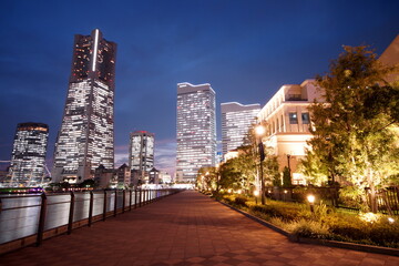 横浜みなとみらいの夜景