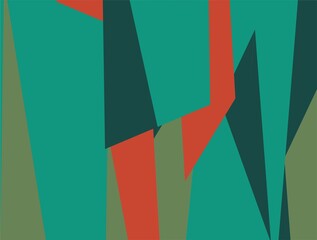 Obraz premium Beautiful of Colorful Art Green and Orange, Abstract Modern Shape. Image for Background or Wallpaper