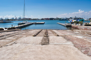 Obraz premium Dry dock for ships in the port of Valencia