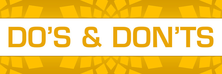 Dos And Donts Yellow Circular Texture Horizontal 
