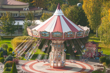Carousel in the amusement Park