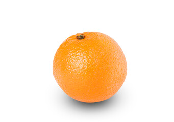 One bright, appetizing orange on a white background. clipping path in side