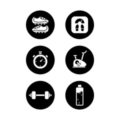 Sport and fitness icon collection