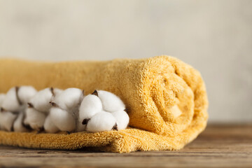 Organic cotton towels. Eco friendly textiles.