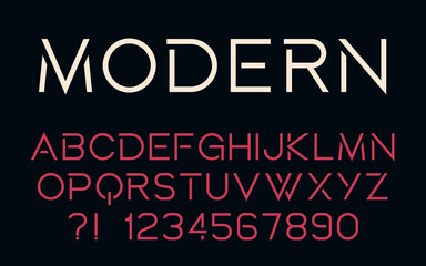 Geometric technology font Modern design