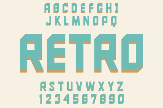 Retro font Decorative design