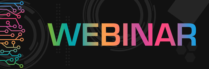 Webinar Dark Colorful Circuit Left Random Shapes 