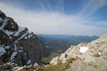Blick vom Karwendel auf Mittenwald