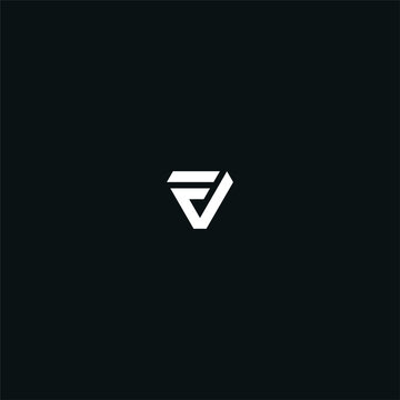 VF/FV initial logo design vector