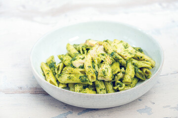 Penne with Chicken and Pesto Sauce