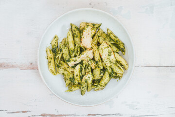 Penne with Chicken and Pesto Sauce