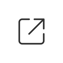 External link icon. Maximize symbol modern, simple, vector, icon for website design, mobile app, ui. Vector Illustration