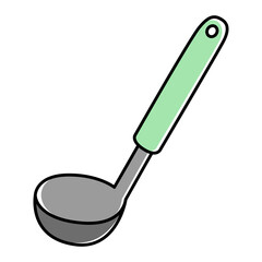 お玉　調理道具　イラスト　アイコン