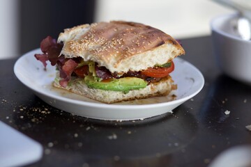 fabulous home made turkish roasted bread burger