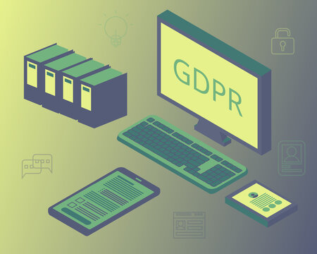 General Data Protection Regulation or GDPR vector