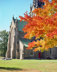 Church in autumn