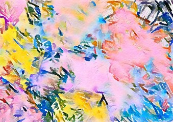 Watercolor painted background. Abstract Illustration wallpaper. Brush stroked painting. 2D Illustration.