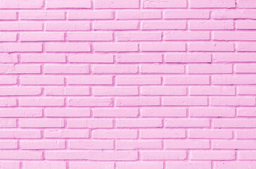 Fototapeta na wymiar Close up pastel pink color blocking of brick wall room texture background
