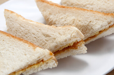 Kaya toast is a well-known snack in Singapore and Malaysia.