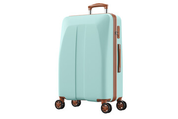 Suitcase travel blue large luggage. 3D isolated white background