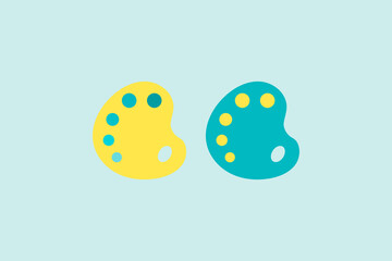 painting Palette vector design illustration