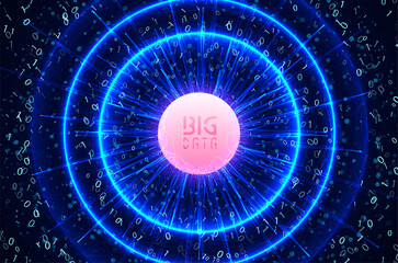 Abstract virtual digital stream.