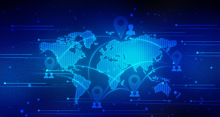 Obraz premium 2d illustration Business Network concept 