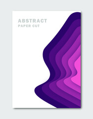 minimal template in paper cut style design for branding, advertising with abstract shapes. Modern background for covers, invitations, posters, banners, flyers, placards. Vector illustration