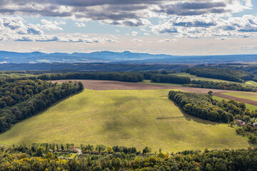 Obraz premium Autumn landscape around the castle Branc