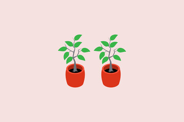 Plant pot vector design illustration