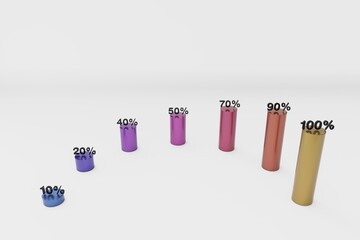 Growth bar graph - isolated over a white background