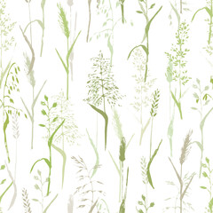 Green grass seamless pattern