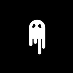Halloween ghost icons, cute ghost background.