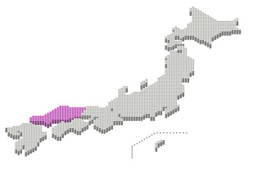 ドット日本地図3d 中部地方 Wall Mural Wallpaper Murals Iokuukan ドット日本地図3d 中部地方 Wall Mural Wallpaper Murals Iokuukan