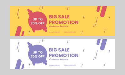 Colorful web banner abstract design template for promotional sale