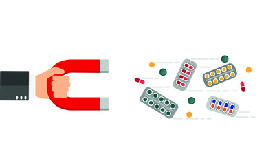 Medical pills and bottles. Medical concept. Flat design style modern vector illustration concept
