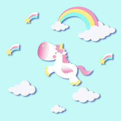 birthday greetings with unicorn