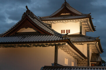Fototapeta premium night Kanazawa castle in Japan