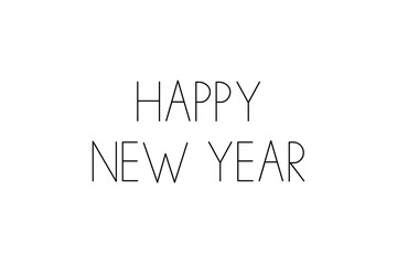 Happy New Year inscription minimalism
