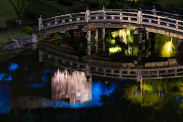 light up Kanazawa castle in Japan
