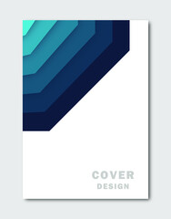 minimal template in paper cut style design for branding, advertising with abstract shapes. Modern background for covers, invitations, posters, banners, flyers, placards. Vector illustration