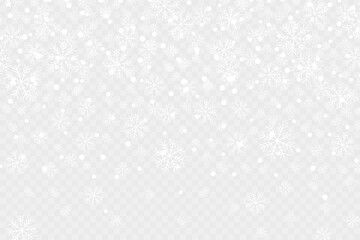 Snowflakes winter transparent background illustration